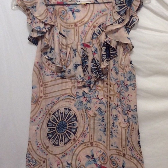 SALE! Leifsdottir Blouse 2 Light Tan Anthropologie - Picture 2 of 5